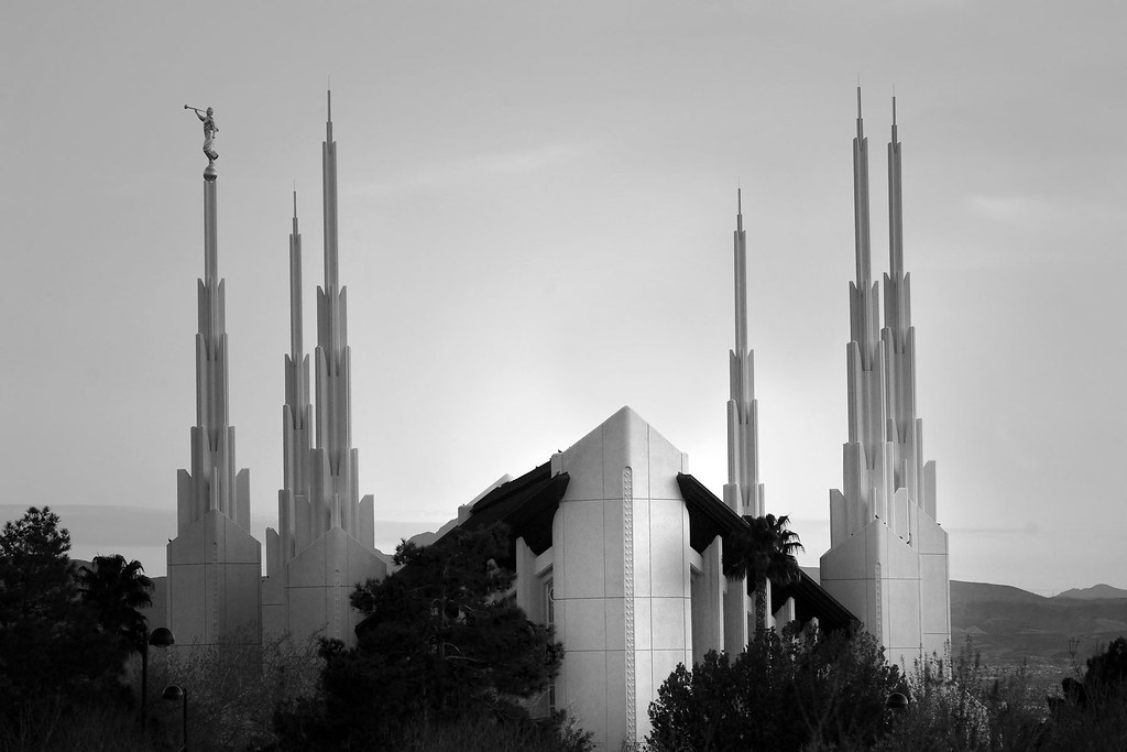 The Las Vegas Nevada Temple at twilight