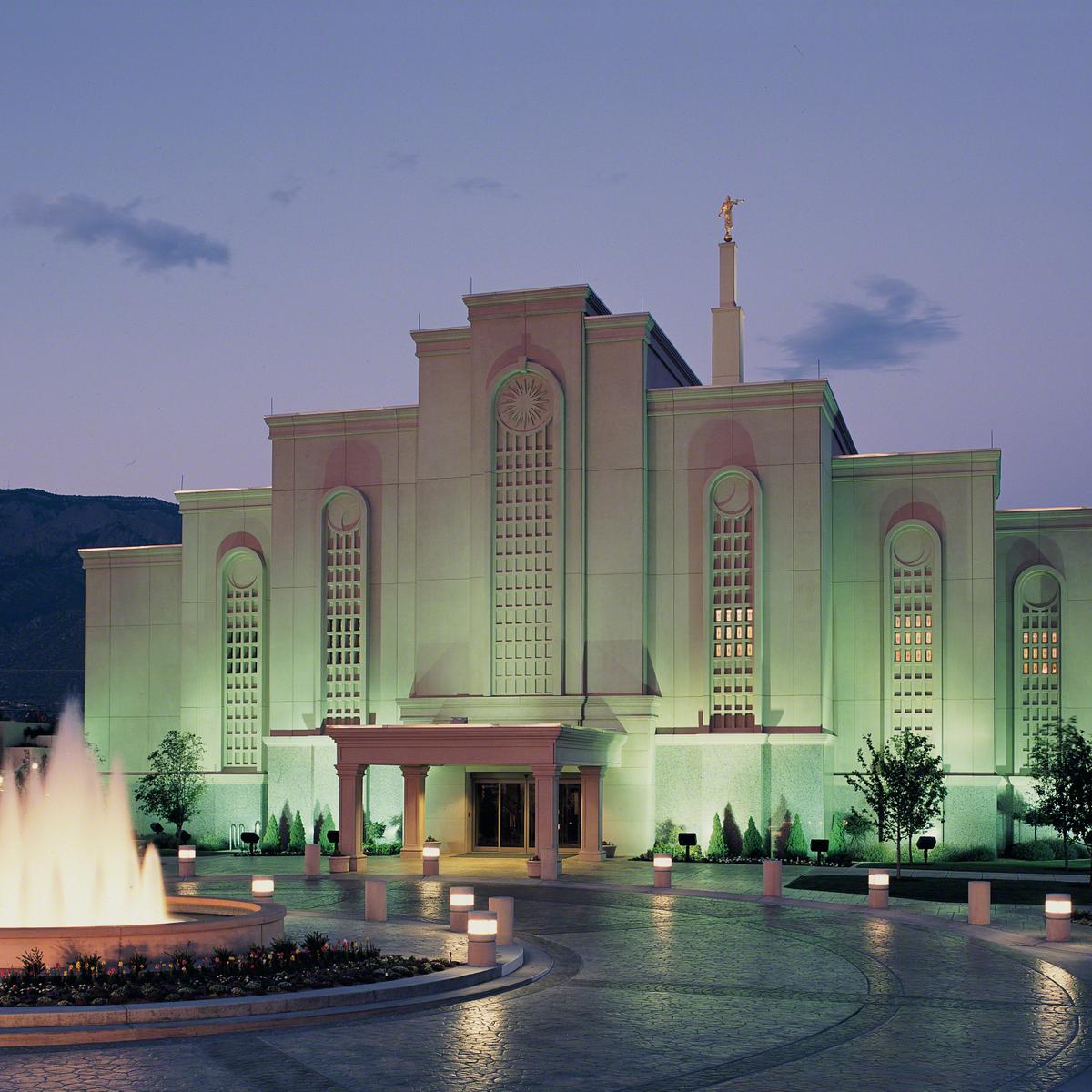 The temple's architecture reflects a blend of modern and traditional design elements.