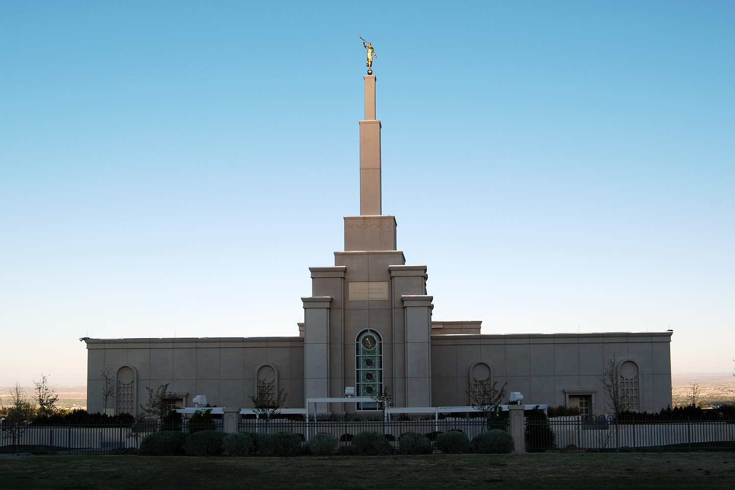 The temple's interior design incorporates a Southwestern theme.