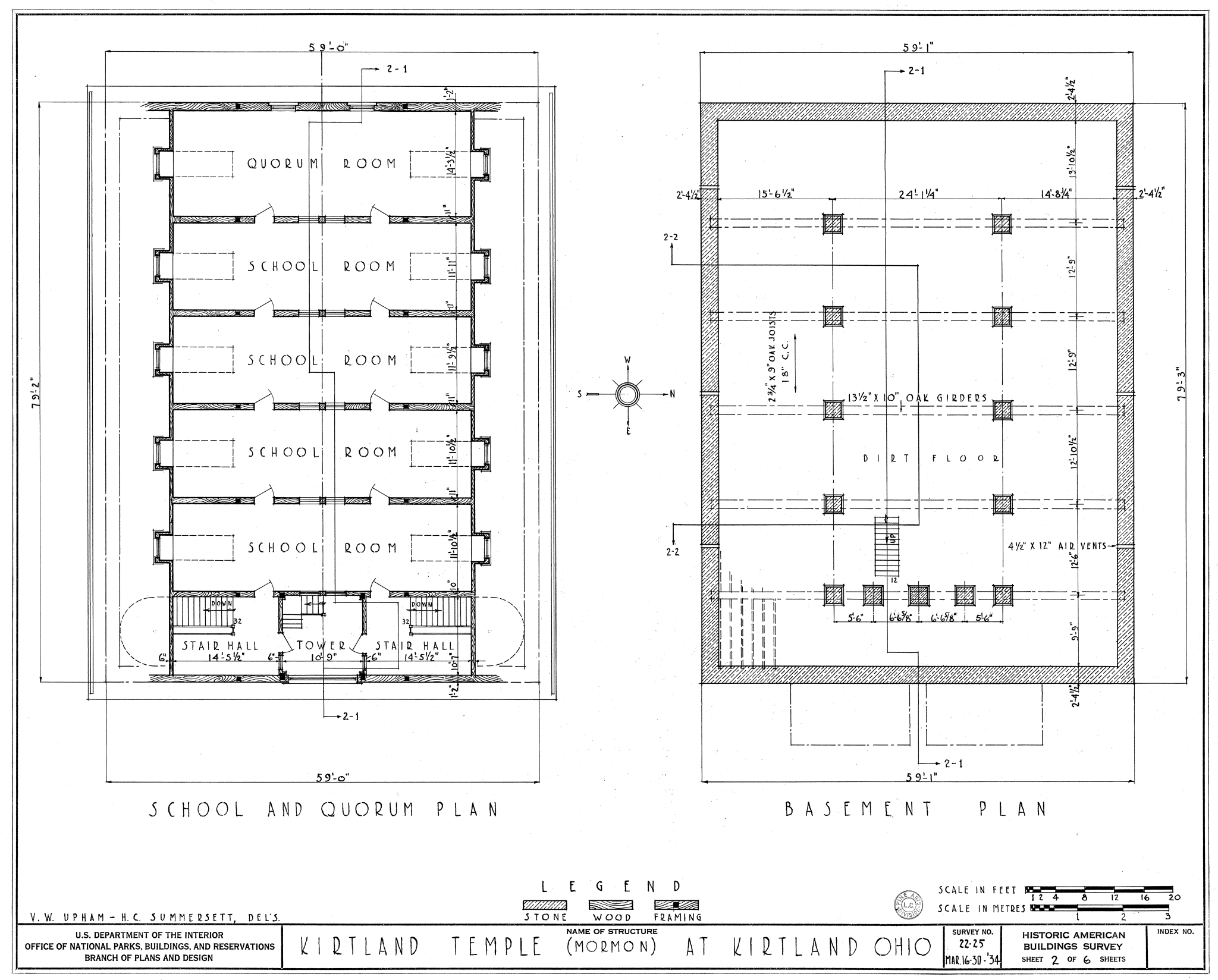 The Kirtland Temple surrounded by greenery.
