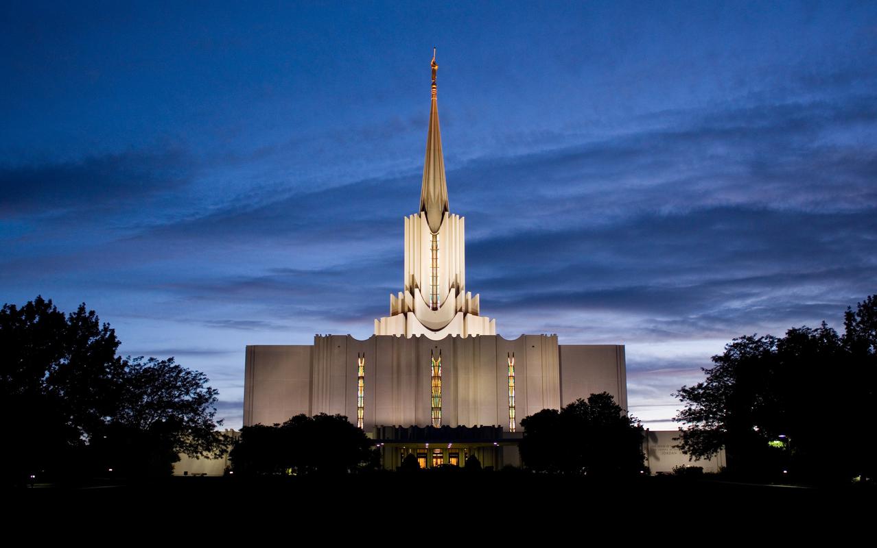Spring flowers blooming around the temple