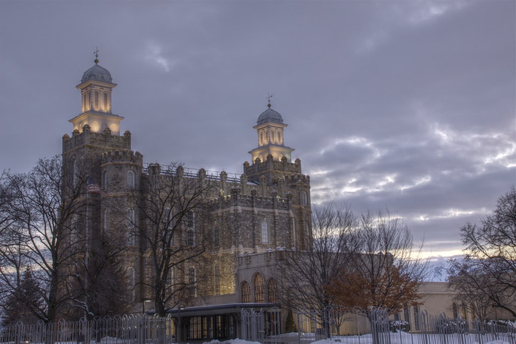 Dusk view with dramatic sky