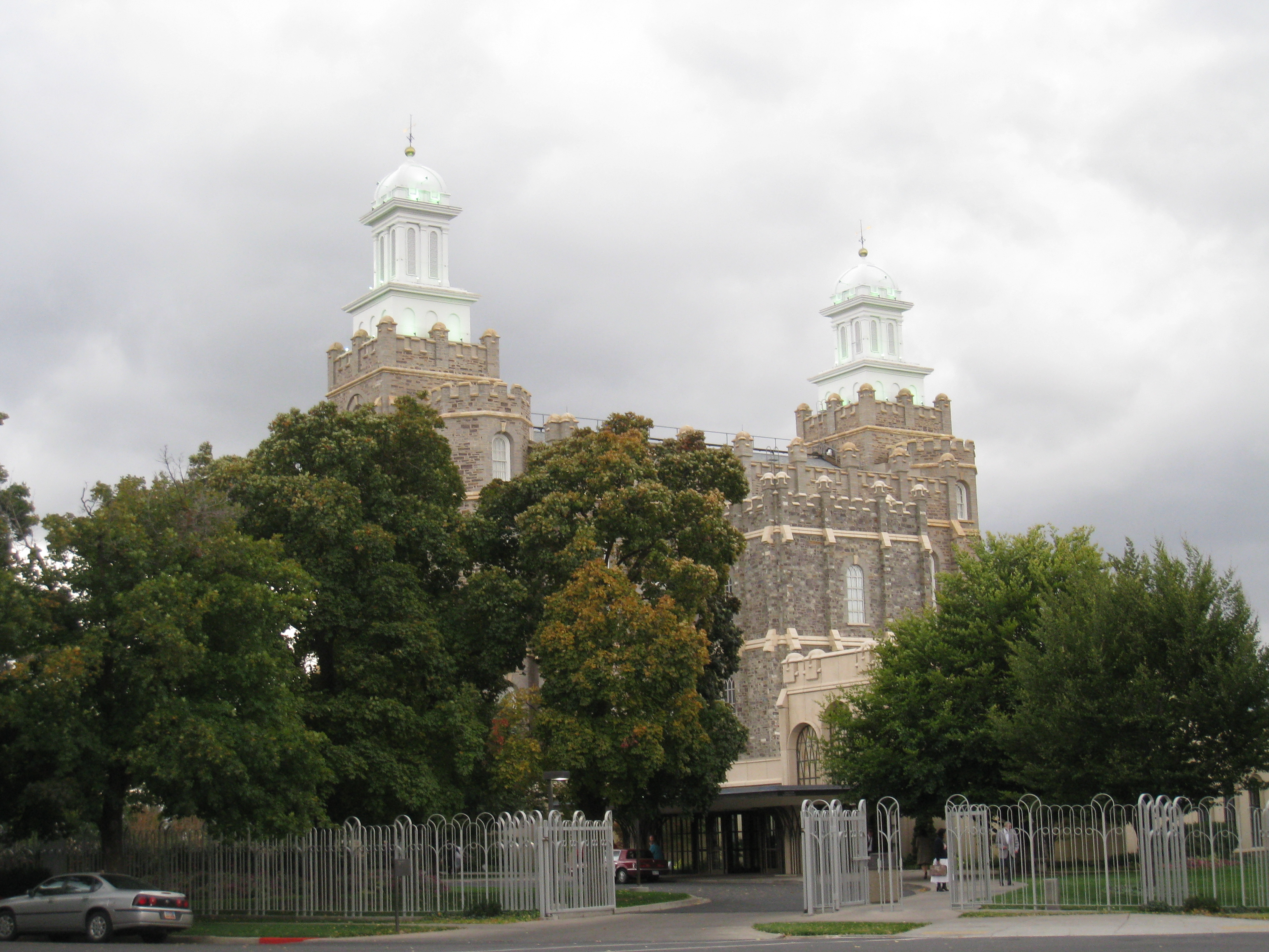 Arched entrance with intricate keystone details