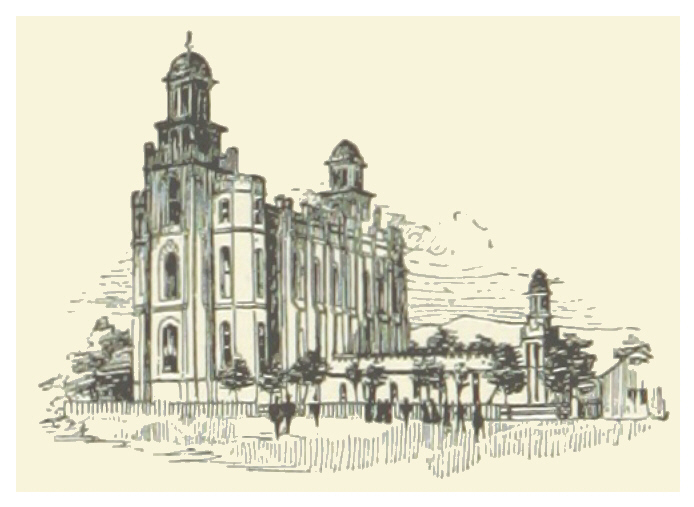 Historic 1891 engraving of the temple