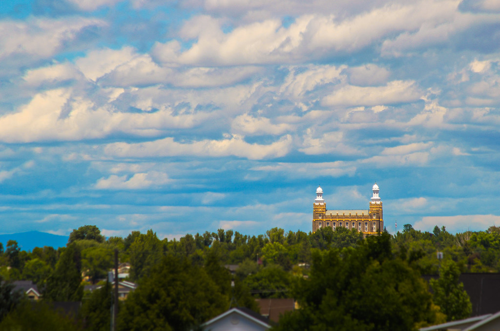 Temple overlooking Cache Valley