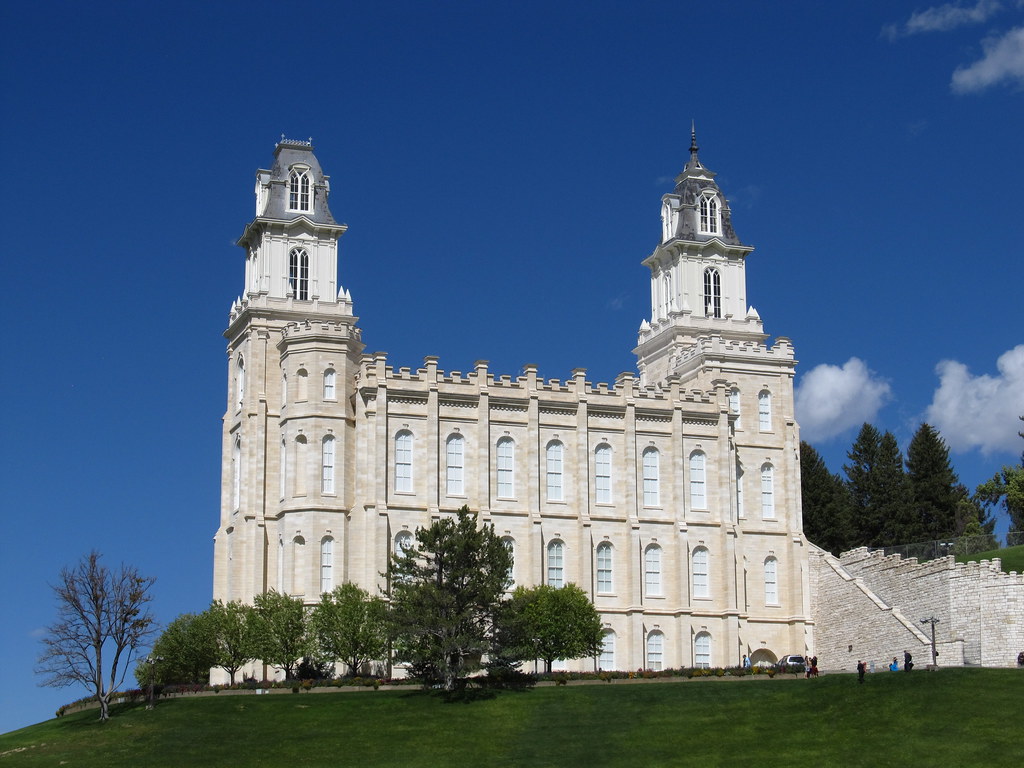 The Manti Temple commands the Sanpete Valley from its hilltop location