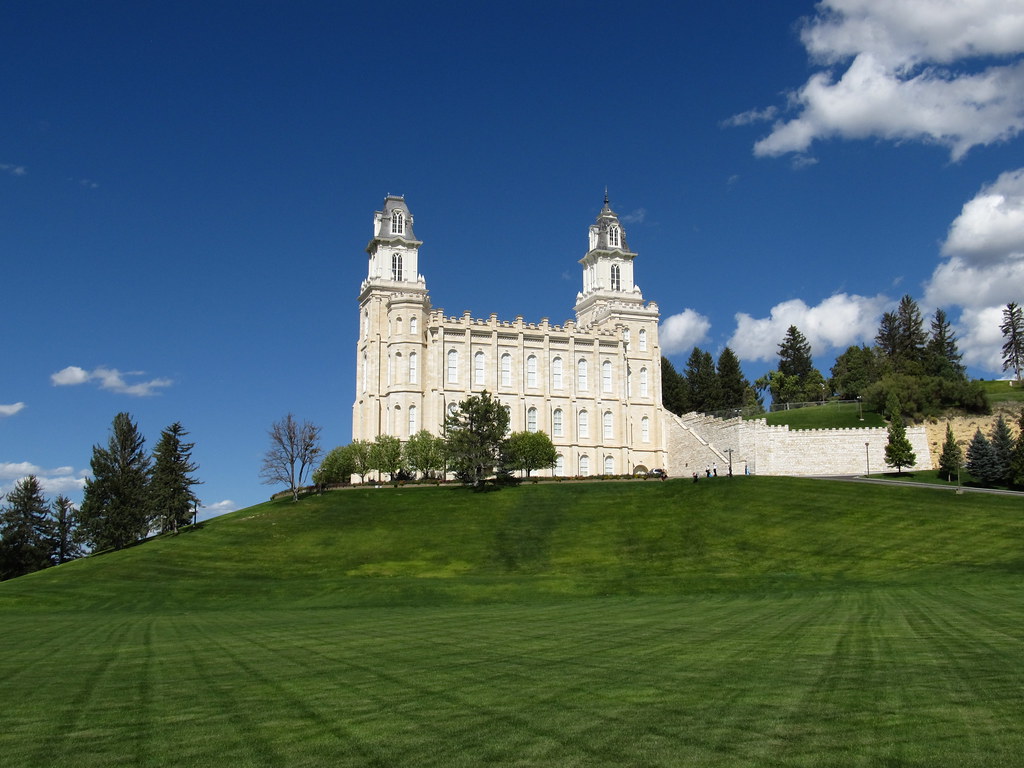 The east towers, representing the Melchizedek Priesthood