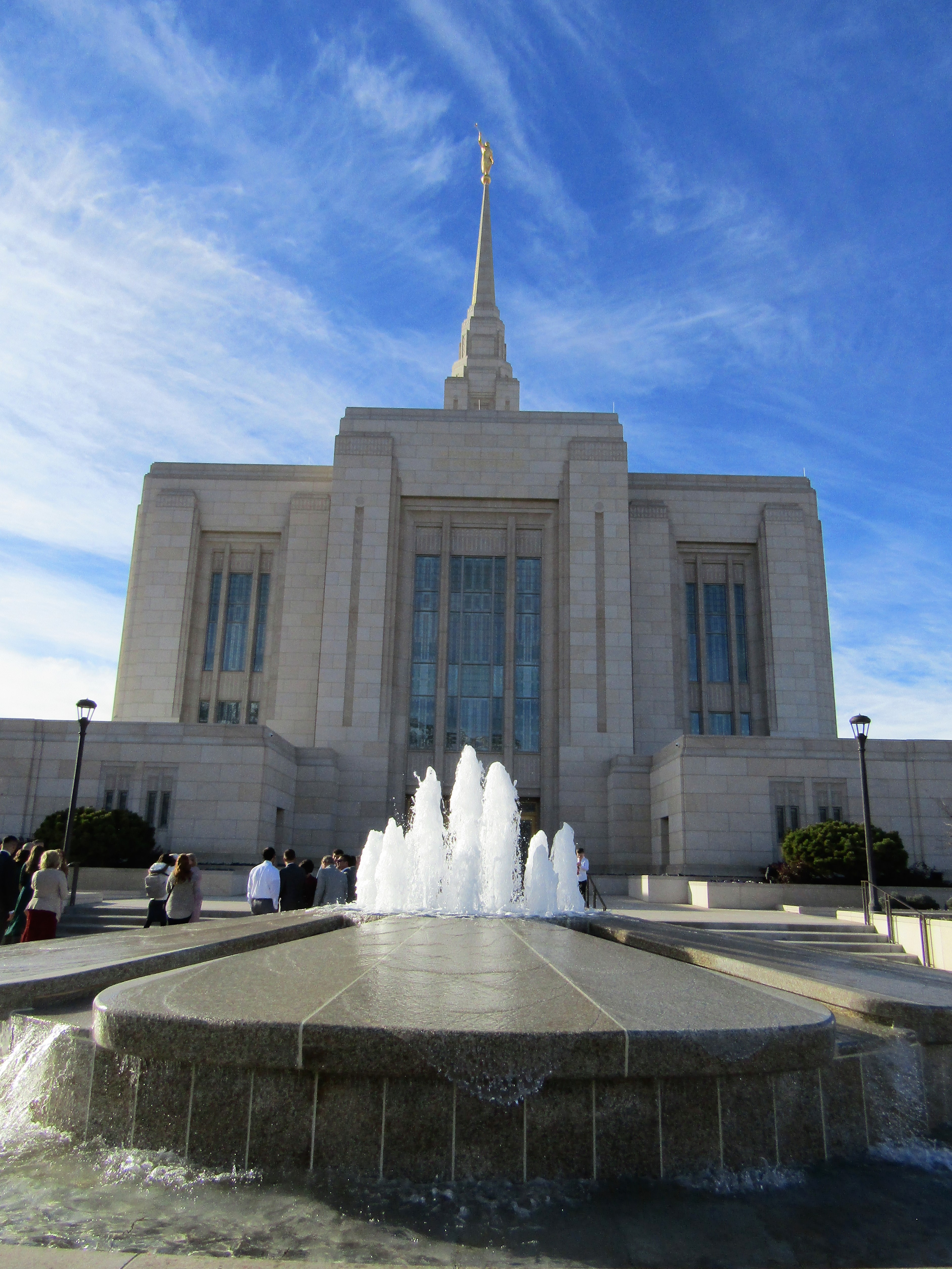 The temple spire and entrance