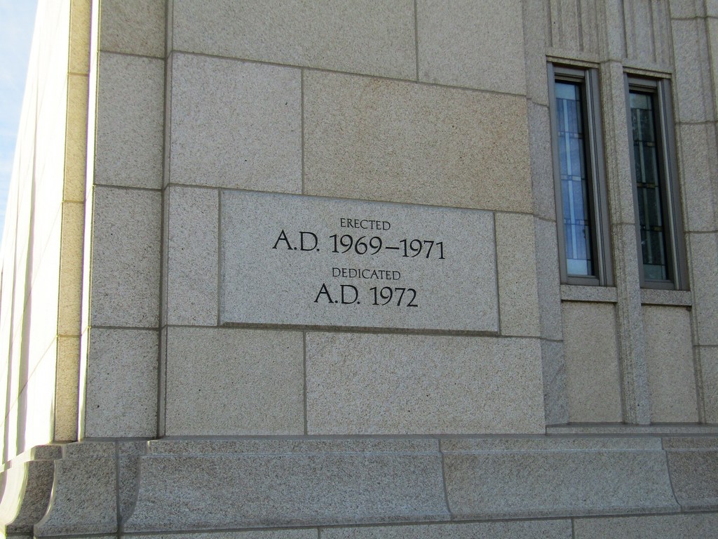 Cornerstone detail of the 2014 dedication