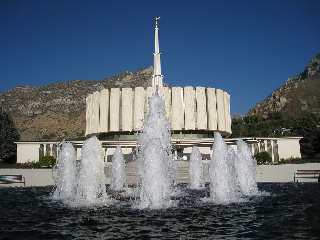 Temple fountains and grounds
