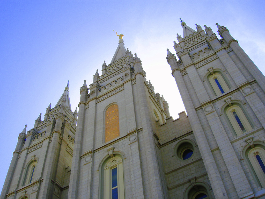 Sun and shadow on the granite facade
